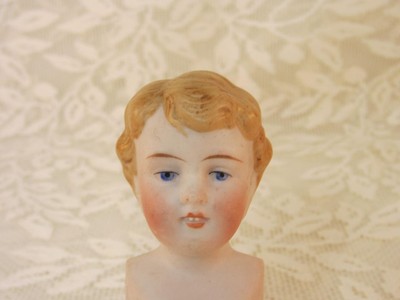 Character Boy All Bisque Doll Torso Kestner Mark - Antique - Exceptional Molding