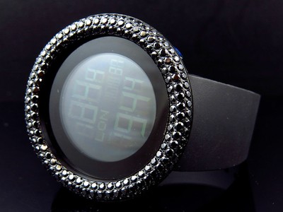 Pre-owned Jojino Various Mens /joe Rodeo 50mm Custom Simulated Diamond Watch In Gold Steel
