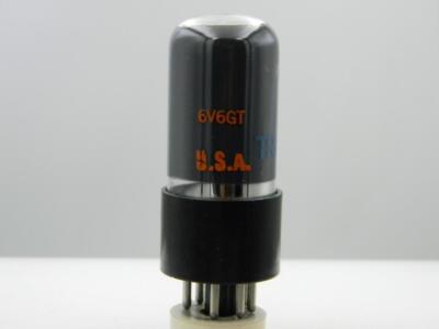 Triad USA 6V6GT Test NOS Grey Glass Copper Grid Black Plates Serious Tubes D150