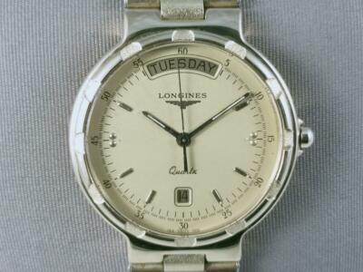 Authentic Longines Conquest Men's Gold Plated Day-Date Swiss