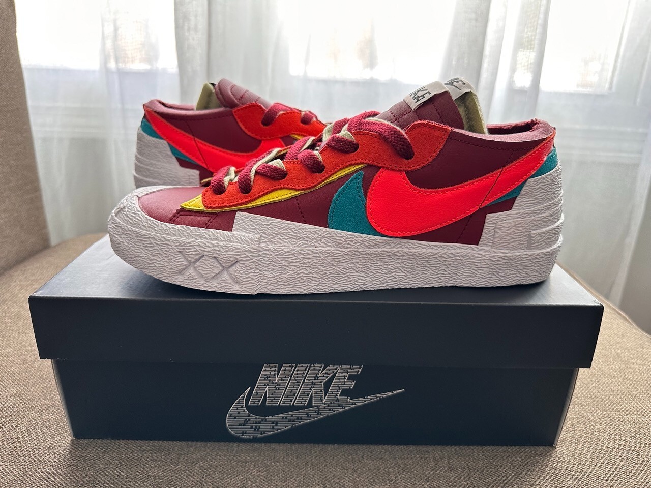 Nike x Kaws x Sacai Blazer Low Team Red - Size US9 Brand New