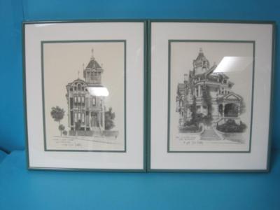 LOT OF 2 DON DARCY SIGNED/DATED FRAMED PRINT HAAS LILIENTHAL