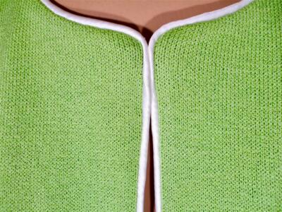 Pre-owned St John St. John Knits Lime White Santana Knit Topper Jacket Blazer Sz 10 $1045