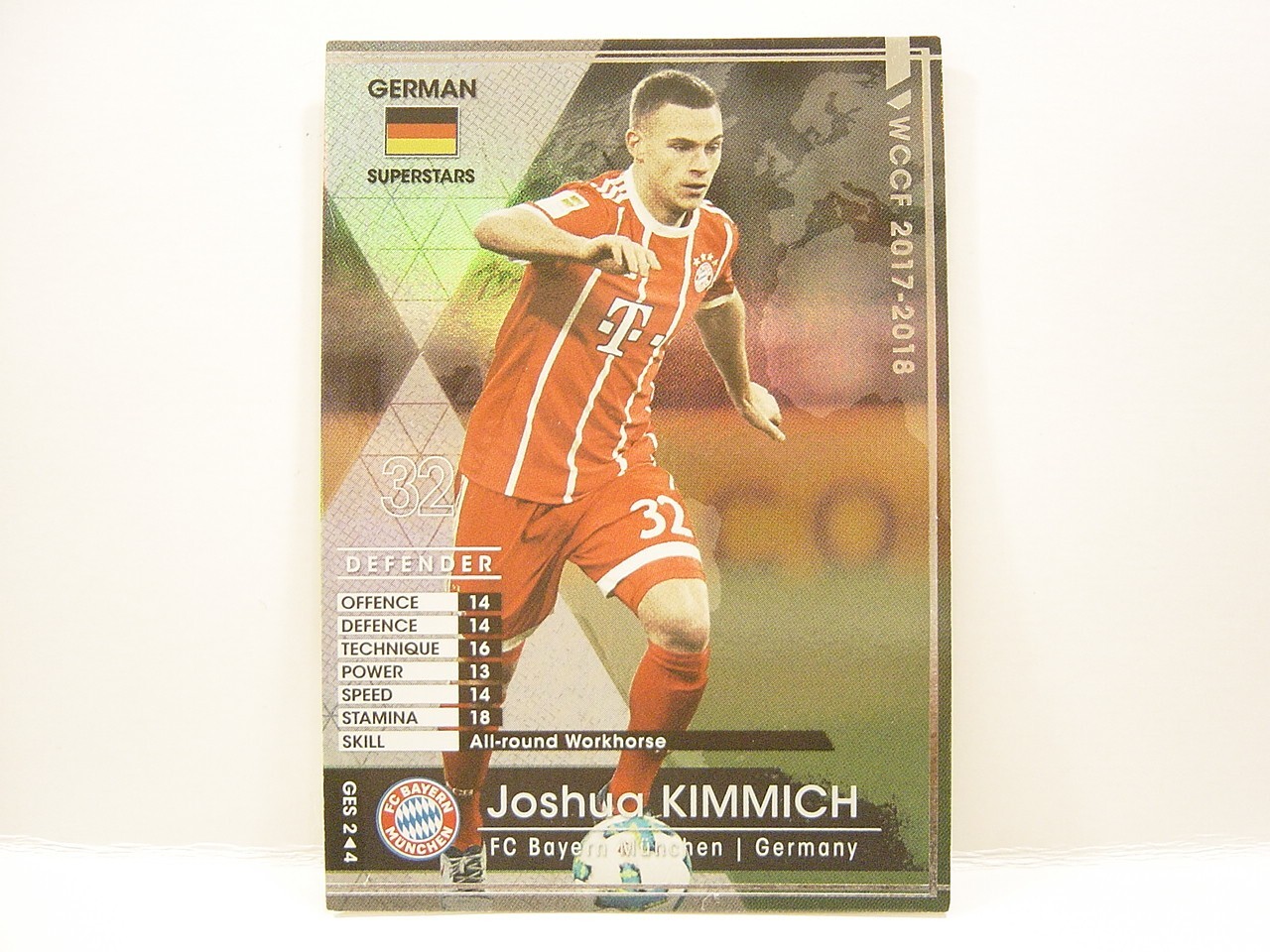 Panini WCCF 2017-18 GES Joshua Kimmich 1995 Germany No.32 FC