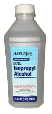 Assured Isopropyl Rubbing Alcohol 50% 16 FL Oz, First Aid Antiseptic-RARE-SHIP24