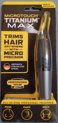 MicroTouch Titanium Max Lighted Personal Precision Trimmer -Ships Free Same Day!