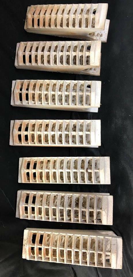 7 Vintage Dearborn 7004-6008 LP Gas Room Heater Ceramic Radiant heater GRATES