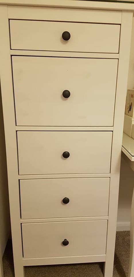 Hemnes 5 Drawer Tall Unit White Stain Ikea In Northampton
