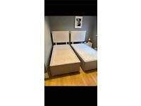 clearance SALE🎊🎊Divan Base with headboard and mattress🎊🎊available in all sizes and colours
