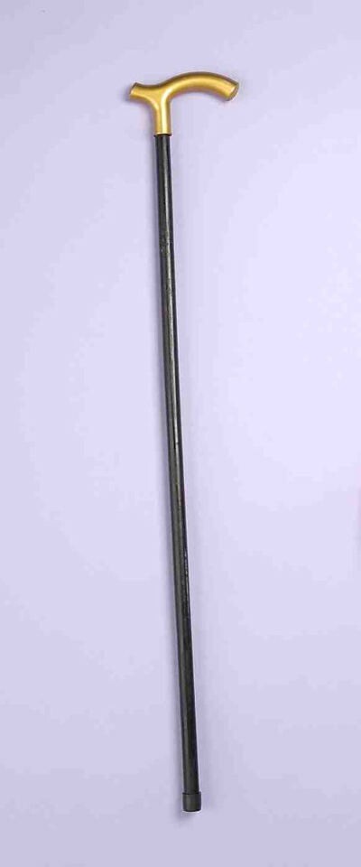 Steampunk Black Hollow Derby Walking Cane Stick Gold Cosplay Costume Accessory