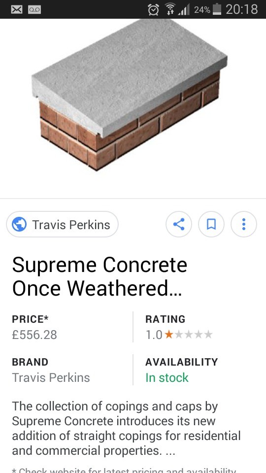Quality COPING STONES Travis Perkins in Canterbury, Kent Gumtree
