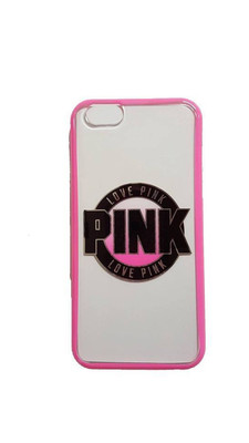 Victorias Secret PINK LOVE PINK Logo Iphone 6 /6S Clear Pink Flexible Cover Case