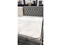 Big Sale Offer Double And King Size Heaven Bed Frame in Grey Color Opt Mattress