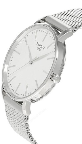 Pre-owned Tissot Every Time White Dial Round Men's Watch T143.410.11.011.00