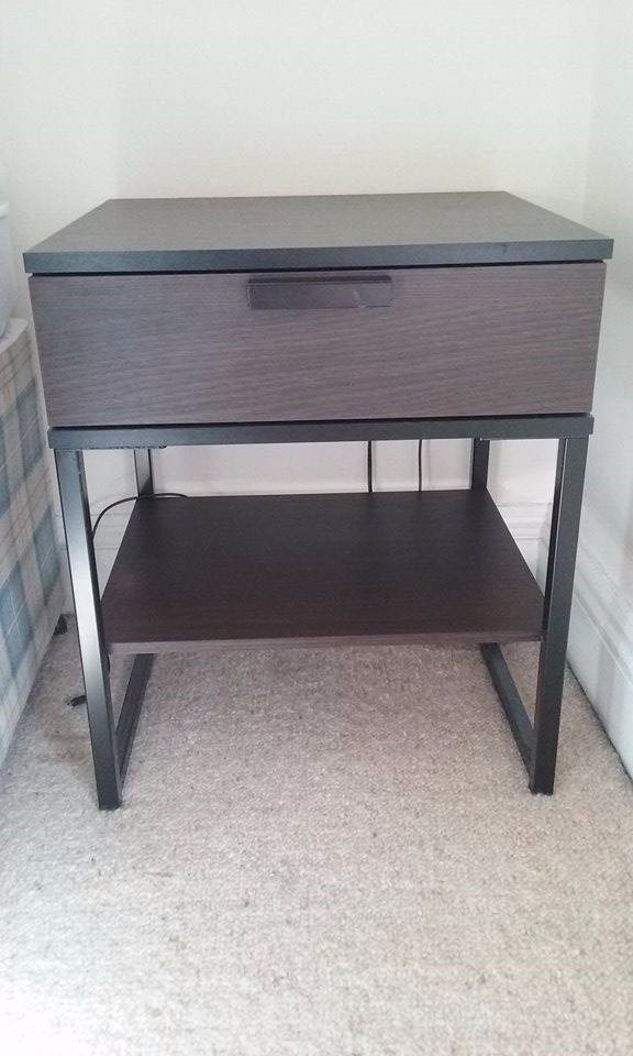 Bedside table, dark brown in Clapham, London Gumtree