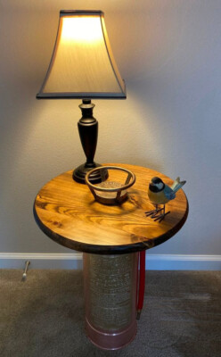 Antique Fire Extinguisher Side Table - Buffalo