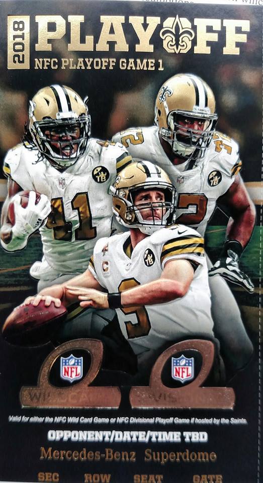 New Orleans Saints - Divisional Playoff Game - 2 Tickets (Sec 619)