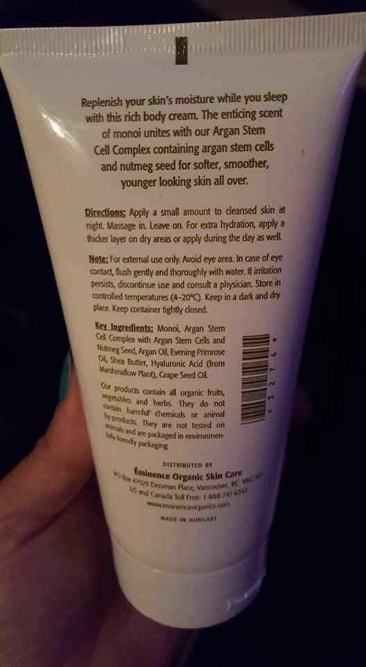 Eminence Monoi  Night Body Cream - 5 fl oz