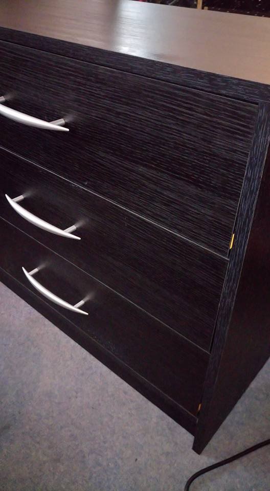 Kimpton 3 Draw Chest In Black Oak From Tesco In Camelon Falkirk