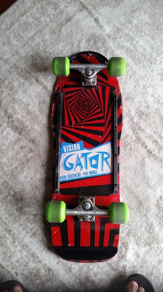 Vintage Vision Gator Mark Rowgowski Pro Model Skateboard