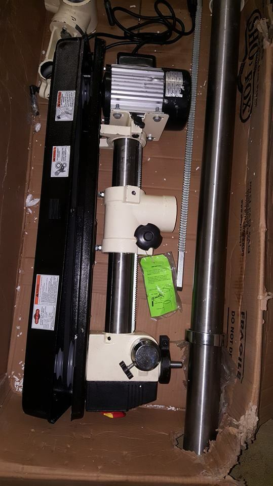 SHOP FOX W1670 1/2-Horsepower Floor Radial Drill Press (cut wire, non working)