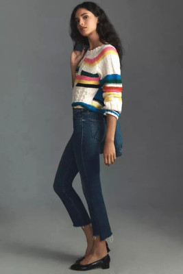 Anthropologie Mother Denim Insider Crop Step Fray Sake to Me Size 27 NEW