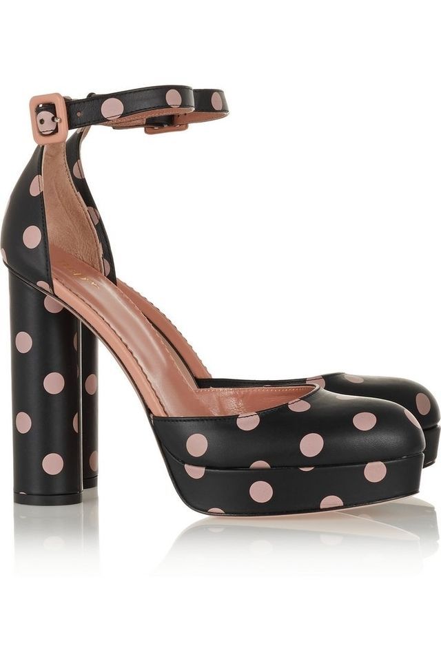 Women's Polka Dot Leather Heels
