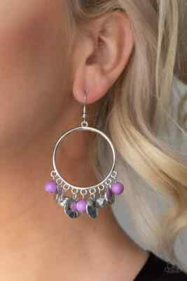 Paparazzi CHROMA CHIMES purple earrings