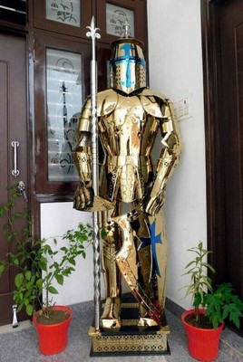 Medieval Rust Free Stainless Steel Knight Suit Of Armor Templar Armor Full Body