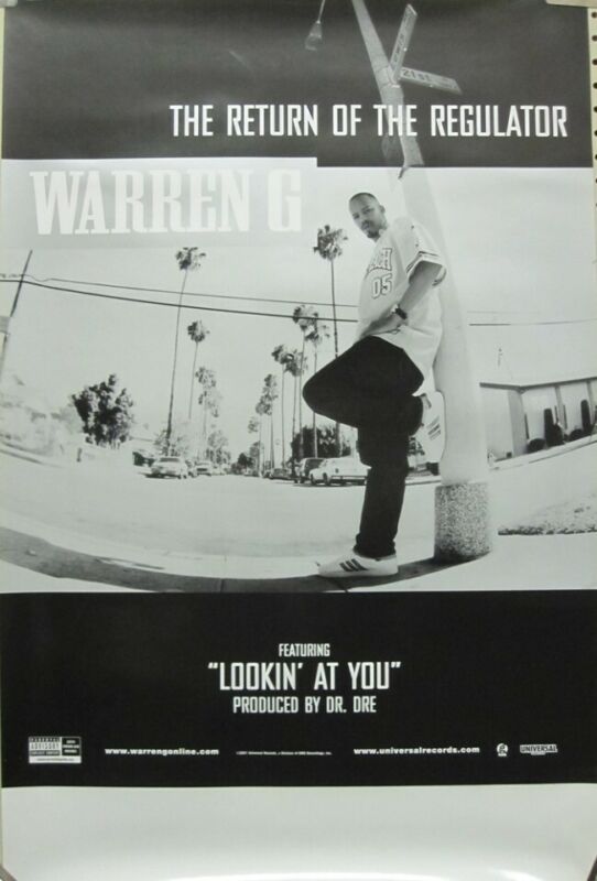 Warren G 2001 Return Of The Regulator promotional poster Flawless New Old Stock