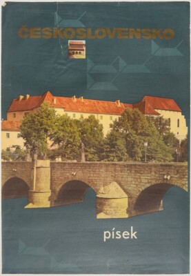 Vintage Poster Affiche tourism tourisme Czechoslovakia Pisek 1960 - 84x58 cm