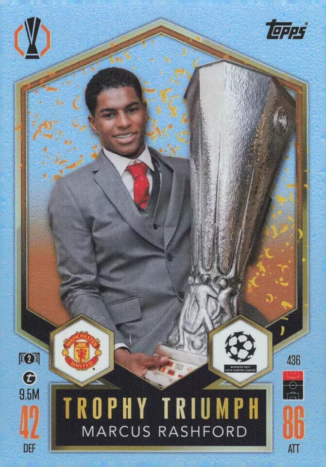 Topps Match Attax 2024/2025 25 Marcus Rashford Trophy