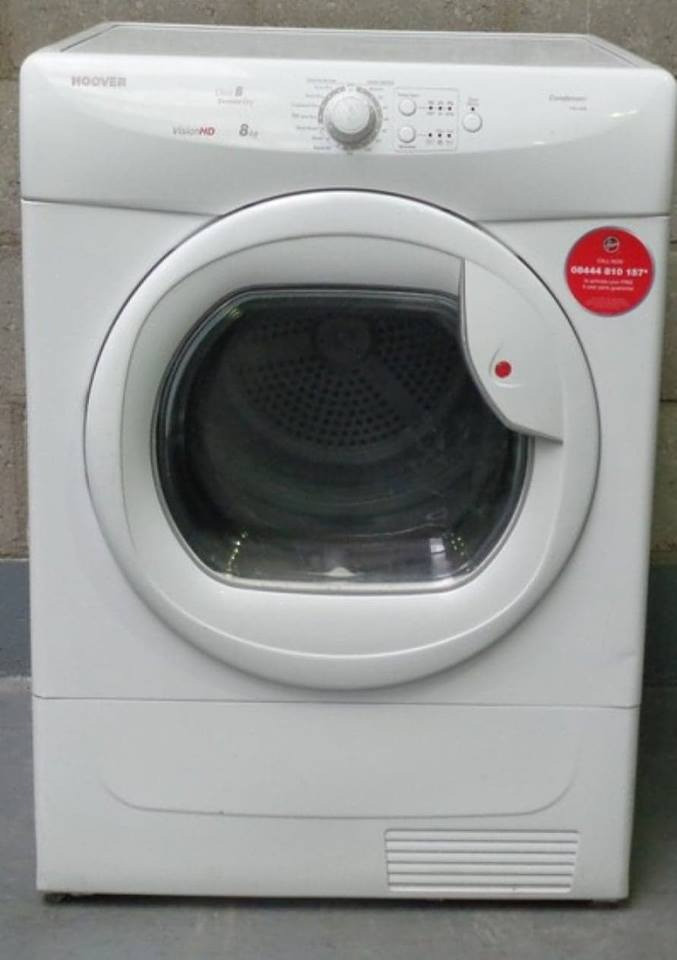 Huge 8kg drum Condenser Tumble Dryer Hoover Vision HD. Delivery in