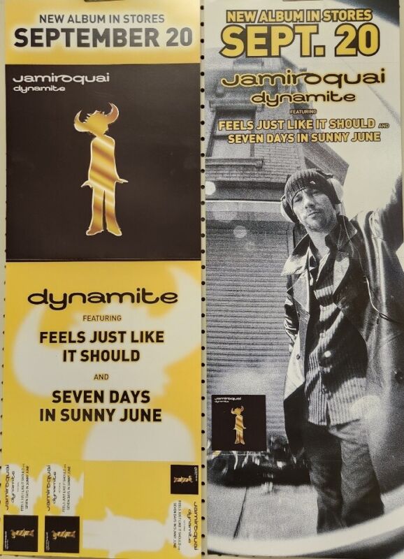 Jamiroquai 2005 Dynamite BIG LONG 2 Sided Promo Poster Flawless New Old Stock