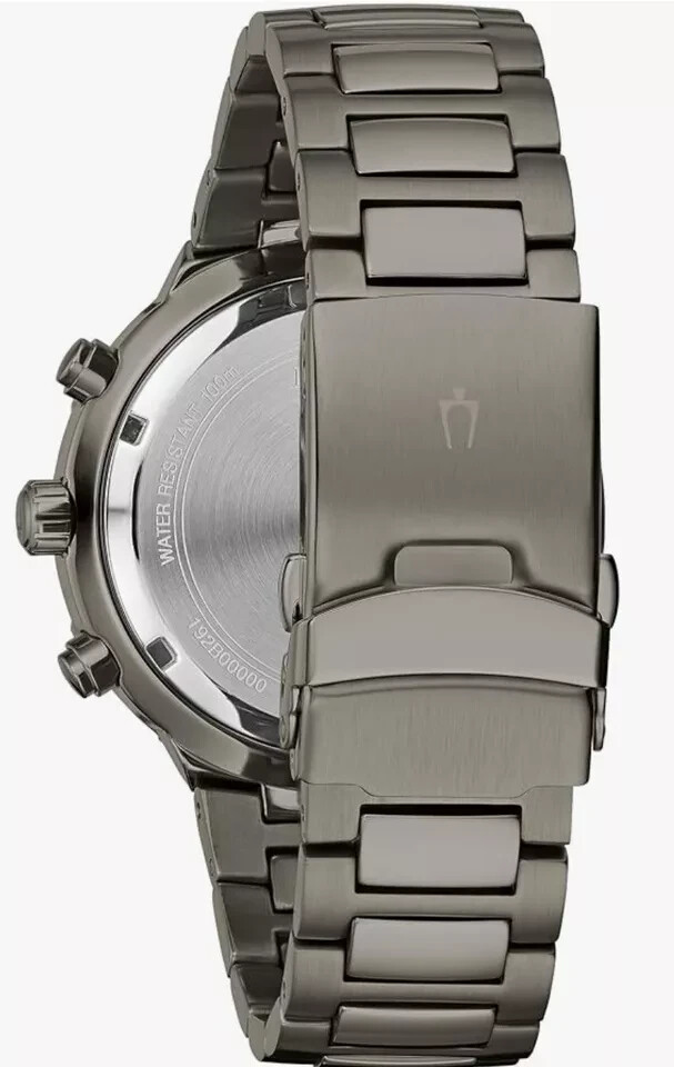 Pre-owned Bulova Men's Sport Chronograph Watch Gun Metal Stainless Steel $650 W23