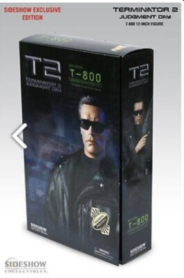 Sideshow Terminator 2 T2 T-800 Exclusive Ver 12''Figure NEW Arnold Schwarzenegger