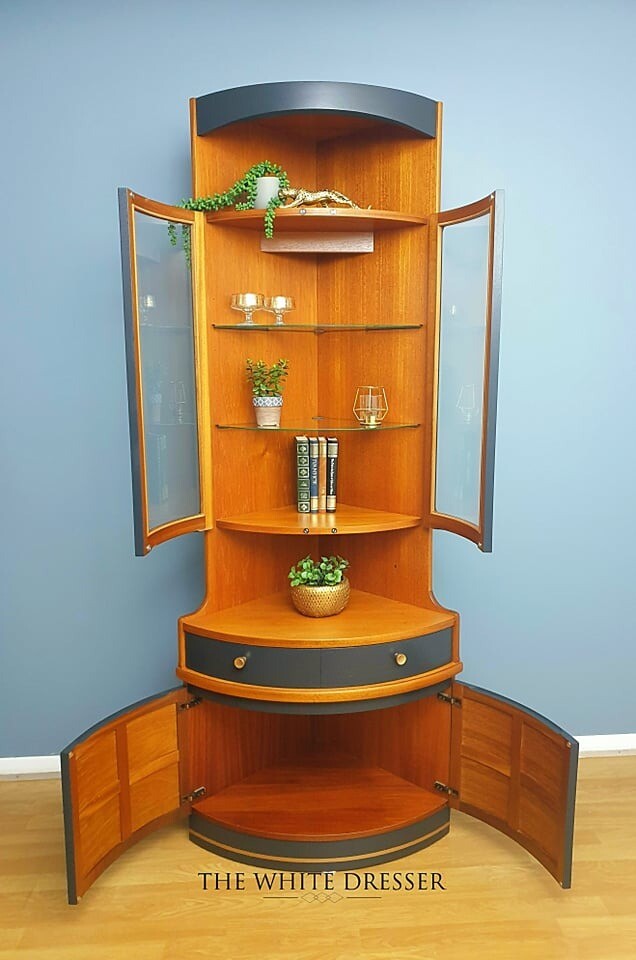 Mid century Nathan corner unit Retro drinks MCM 1970's teak