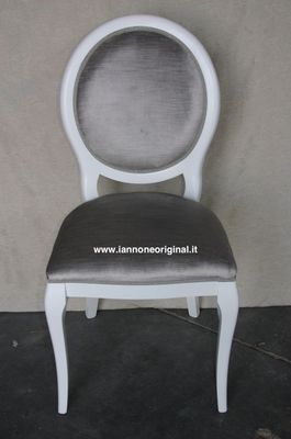 SEDIA CLASSICA  LACCATO BIANCO  SOGGIORNO VARI COLORI E VARIE STOFFE