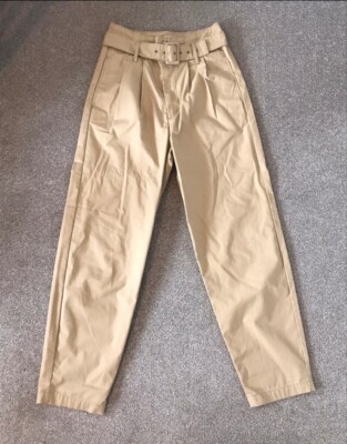 Levis high waisted beige trousers with belt