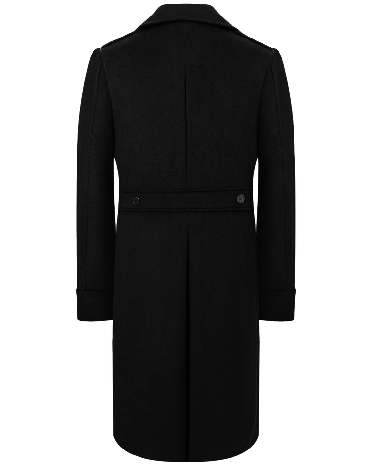 Pre-owned Handmade Mens Black Overcoat Wool & Cashmere Covert Warm Winter Mod Long Coat