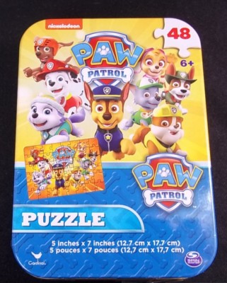 Paw Patrol gang mini puzzle in collector tin 48 pcs New Sealed 