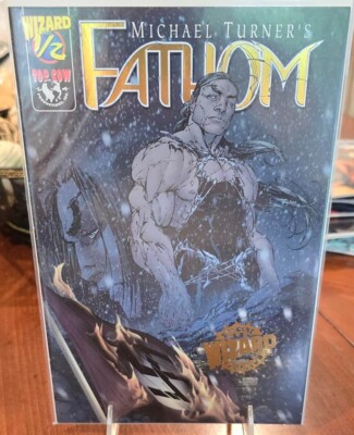 FATHOM 1/2 GOLD FOIL LOGO VARIANT NM MICHAEL TURNER 2001 WIZARD PRESS HAS COA