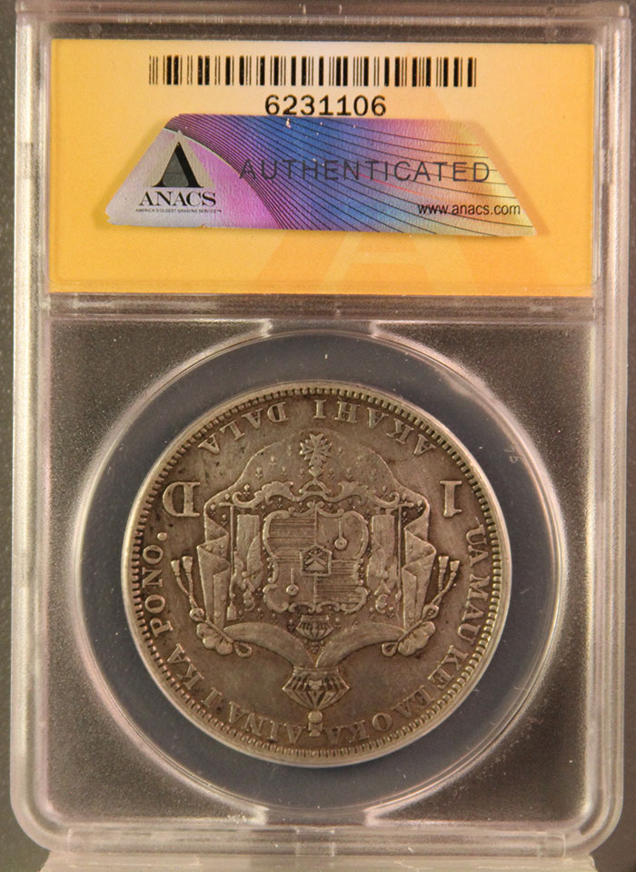 1883 Kingdom of Hawaii Silver Dollar ANACS Graded/Certified (EF45 - Cleaned)