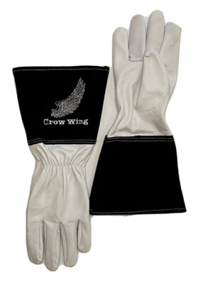  Premium Rose Pruning Gardening Goatskin Leather Long Cuff Thorn Proof Gloves 