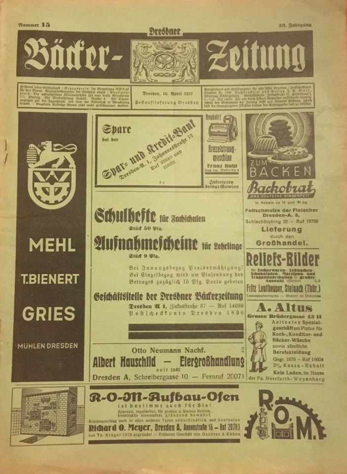 Antiquarische Zeitungen (1919-1945)