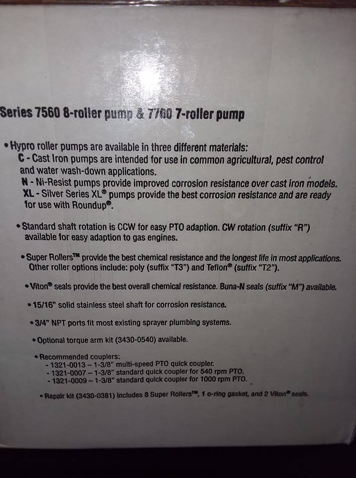 HYPRO  PUMP Series 7560c / 7700c