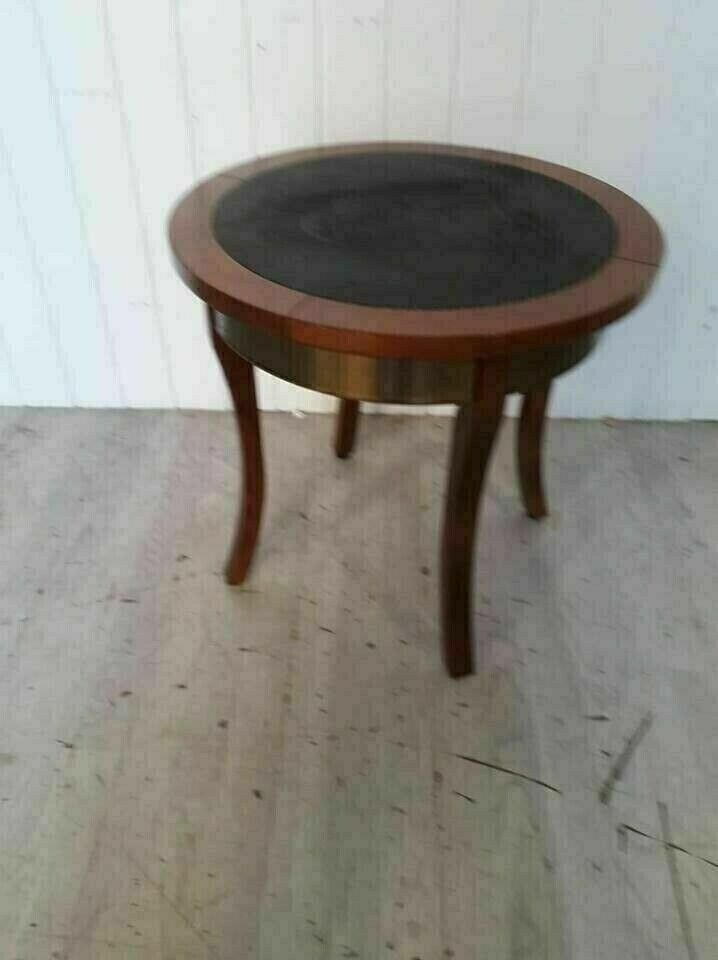 Round Leather Top Side Table for Sale in Glasgow Gumtree
