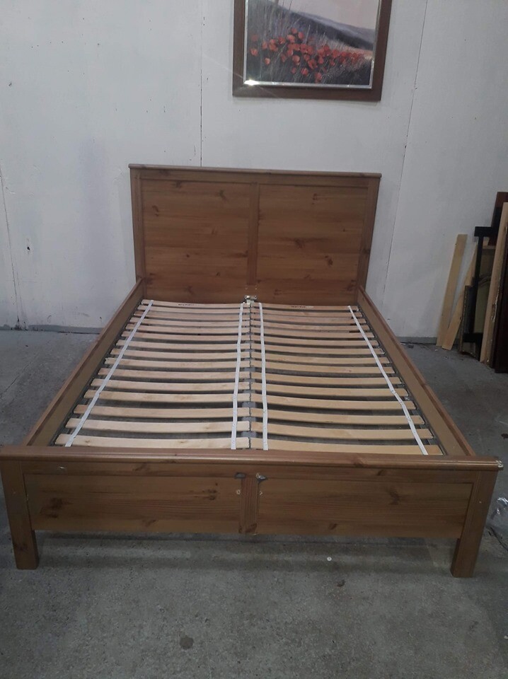 Ikea Pine Effect Double Bed Frame No221010 in Dundee Gumtree
