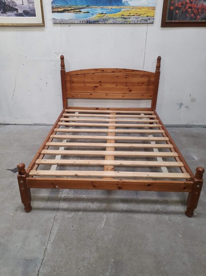 Solid Pine Double Bed Frame No020423 in Glasgow Gumtree