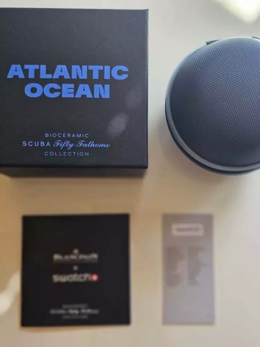Pre-owned Swatch -blue X  Scuba Fifty Fathoms Atlantic Ocean -fast✈ Quick Ship-x